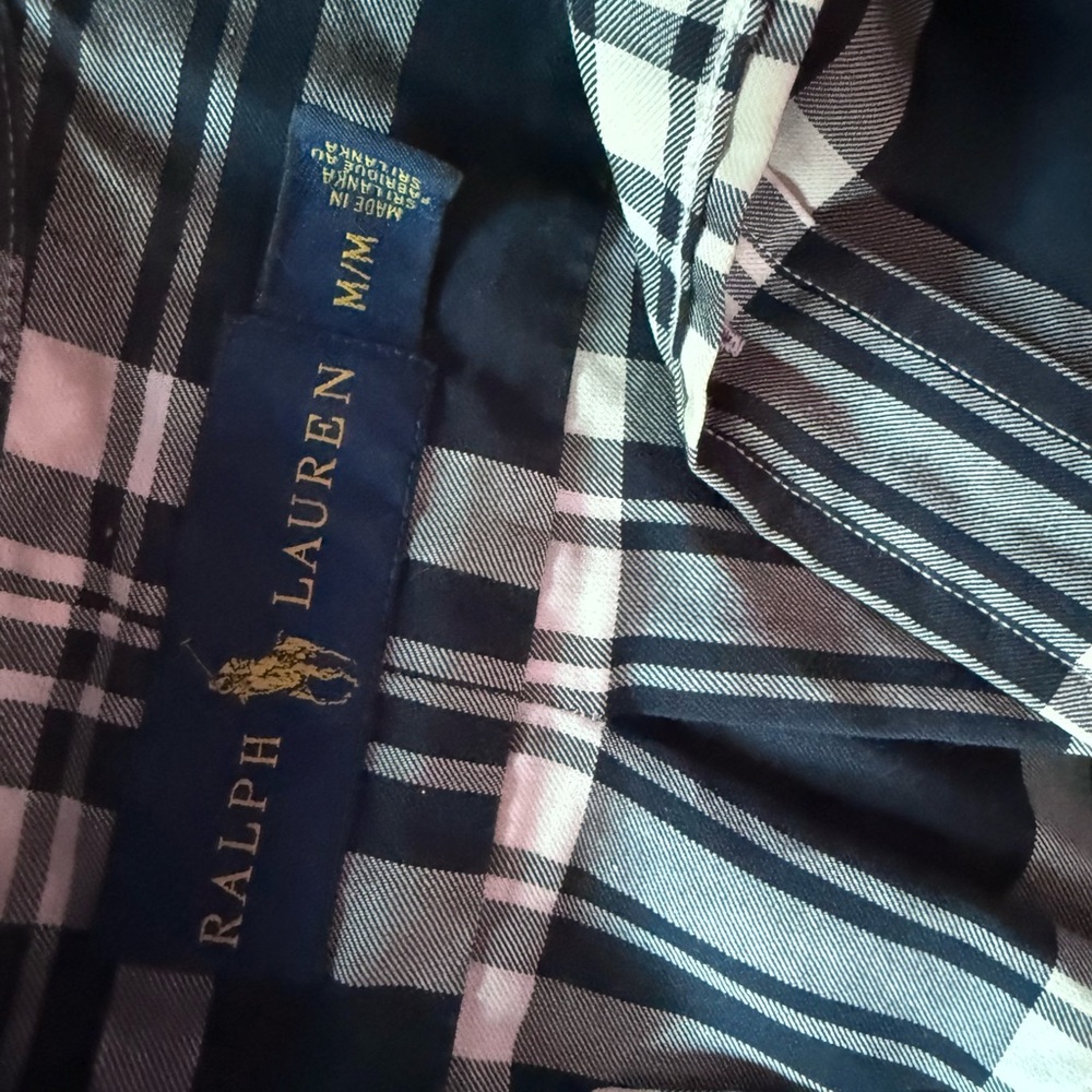 Ralph Lauren Black and Pink Checkered Shirt
